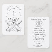 Prayer naar Mijn Guardian Angel Heilige Kaart Visitekaartje (Voorkant / Achterkant)