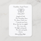 Prayer naar Mijn Guardian Angel Heilige Kaart Visitekaartje (Achterkant)