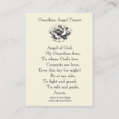Prayer naar Mijn Guardian Angel Heilige Kaart Visitekaartje (Achterkant)