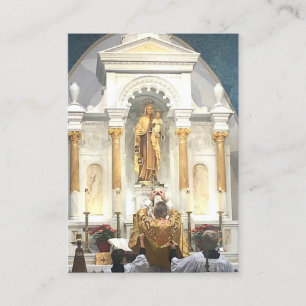 Prayer naar onze dame van de Heilige Kaart van de Visitekaartje