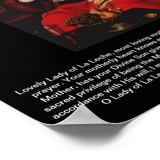 PRAYER NAAR "ONZE LADY OF LA LECHE" POSTER (Hoek)