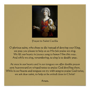 Prayer naar Saint Cecilia Poster