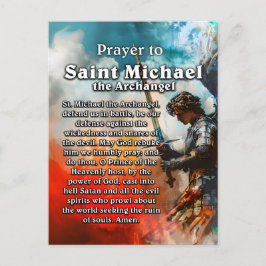 Prayer naar Saint Michael the Archangel Briefkaart