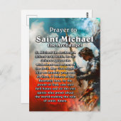 Prayer naar Saint Michael the Archangel Briefkaart (Voorkant / Achterkant)
