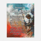 Prayer naar Saint Michael the Archangel Fleece Deken (Voorkant)