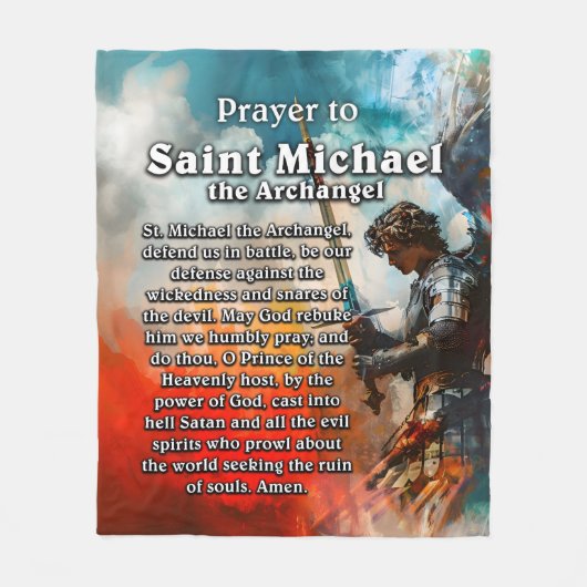 Prayer naar Saint Michael the Archangel Fleece Deken (Voorkant)