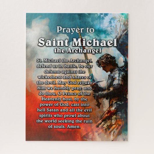 Prayer naar Saint Michael the Archangel Legpuzzel (Verticaal)
