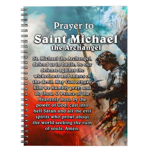 Prayer naar Saint Michael the Archangel Notitieboek (Voorkant)