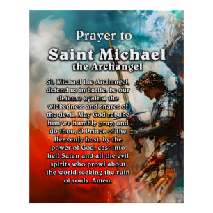 Prayer naar Saint Michael the Archangel Perfect Poster