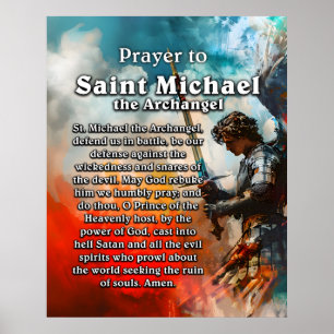 Prayer naar Saint Michael the Archangel Poster