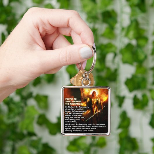 Prayer naar Saint Michael The Archangel Sleutelhan Sleutelhanger (Hand)