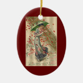 Prayer naar Saint Valentijn,  Victoriaans dame Keramisch Ornament (Voorkant)