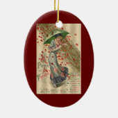 Prayer naar Saint Valentijn,  Victoriaans dame Keramisch Ornament (Achterkant)