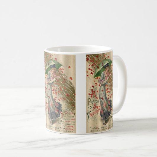 Prayer naar Saint Valentijn,  Victoriaans dame Koffiemok (Voorkant rechts)