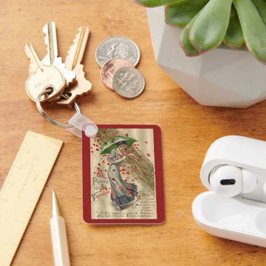 Prayer naar Saint Valentijn, Victoriaans dame Sleutelhanger (Bureau)
