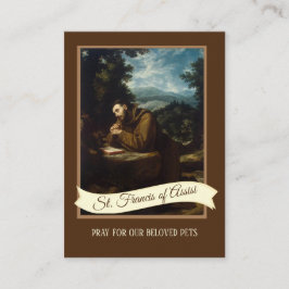 Prayer naar St. Francis van Assisi voor de Heilige Visitekaartje