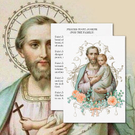 Prayer naar St. Joseph voor de familieredienst Visitekaartje