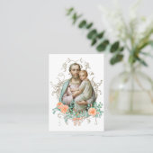 Prayer naar St. Joseph voor de familieredienst Visitekaartje (Staand voorkant)