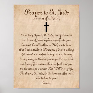 Prayer naar St. Jude voor heling en kracht Poster