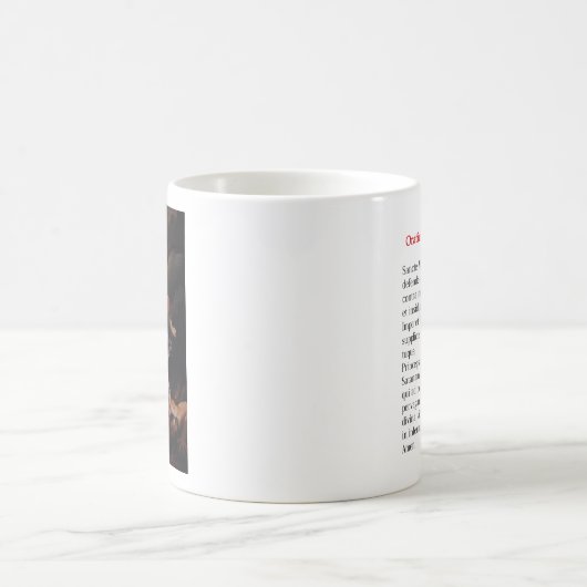 Prayer naar St. Michael "In the Latin" Coffee Mok (Center)