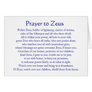 Prayer naar Zeus