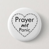 Prayer niet Panic Inspirerend Pin Button (Voorkant)