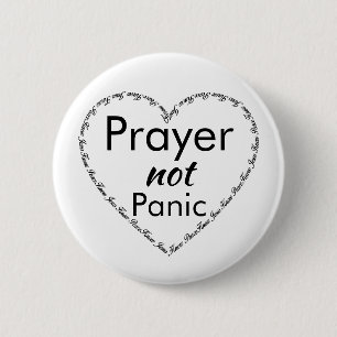 Prayer niet Panic Inspirerend Pin Button