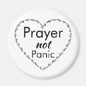 Prayer not Panic Christelijk Faith Message Magneet (Voorkant)