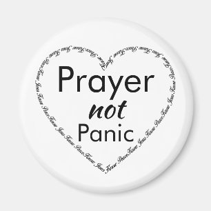 Prayer not Panic Christelijk Faith Message Magneet