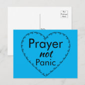 Prayer not Panic Faith in Jesus Christelijk Briefkaart (Voorkant / Achterkant)