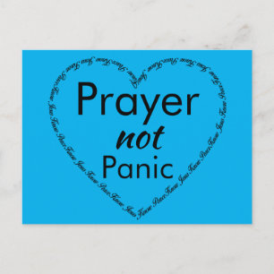 Prayer not Panic Faith in Jesus Christelijk Briefkaart