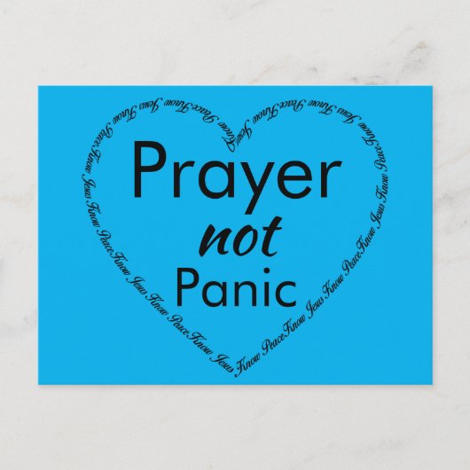 Prayer not Panic Faith in Jesus Christelijk Briefkaart (Voorkant)