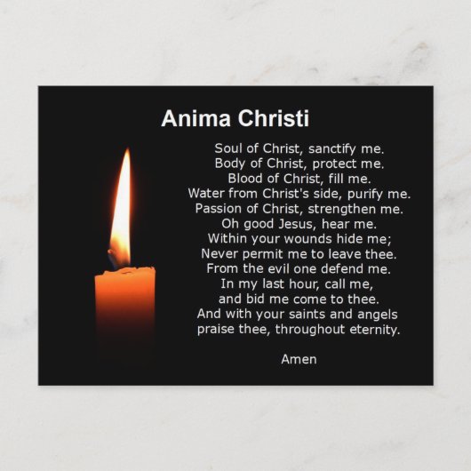 Prayer of Comfort Anima Christi Ziekte van Christu Briefkaart (Voorkant)