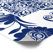 Prayer of Gratitude on Blue Damask Giclee Art Poster (Hoek)