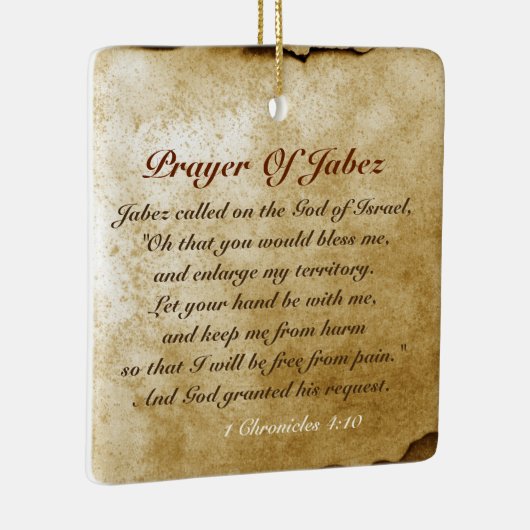 Prayer of Jabez Bible Verse Personalized Ornament (Rechts)