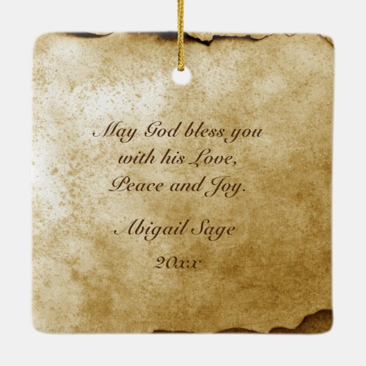 Prayer of Jabez Bible Verse Personalized Ornament (Achterkant)