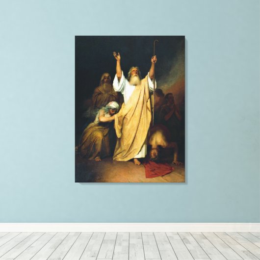 Prayer of Moses, fijn kunstschilderij, Canvas Afdruk (Insitu (Houten vloer))