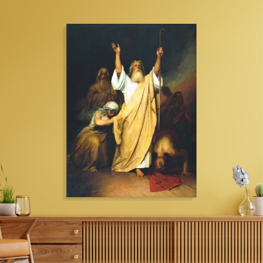 Prayer of Moses, fijn kunstschilderij, Canvas Afdruk (Insitu (Woonkamer))