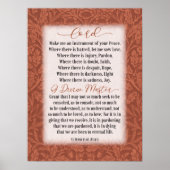 Prayer of Peace - St Francis of Assisi Poster (Voorkant)