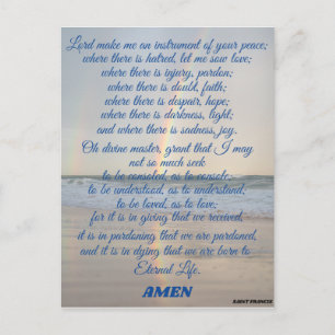 Prayer of Saint    FrancisPhoto Print Briefkaart