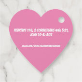 PRAYER OF SALVATION Pink Ribbon Bedankjes Labels (Achterkant)