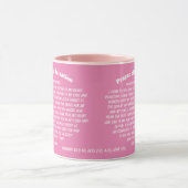 PRAYER OF SALVATION Pink Ribbon Mok (Midden)