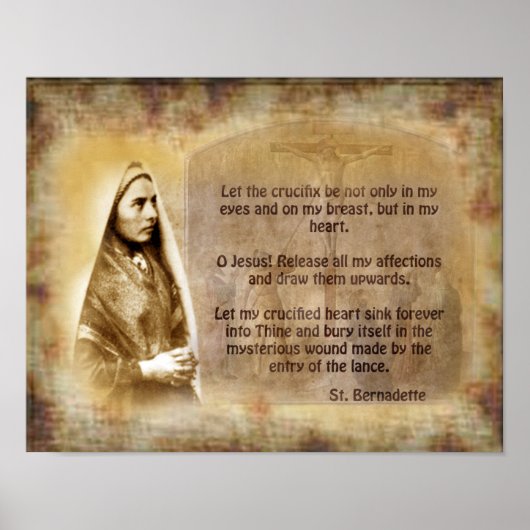 Prayer of St. Bernadette Poster (Voorkant)