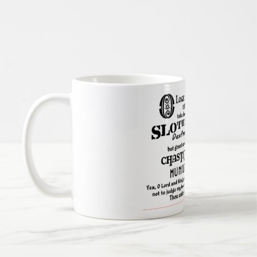 Prayer of St. Ephrem Coffee Mok (Links)