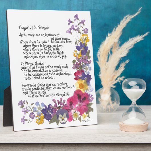 Prayer of St. Francis Fotoplaat (Zijkant)