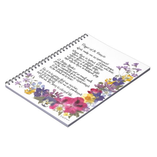 Prayer of St. Francis Notitieboek (Linkerzijde)