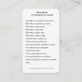Prayer of St. Francis of Assisi Heilige Prayer Car Plaatskaartje (Achterkant)