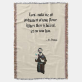 Prayer of St. Francis Throw Blanket Deken (Voorkant Verticaal)