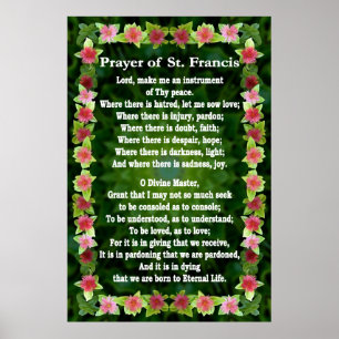 Prayer of St Francis with Iceplant Lijst Poster