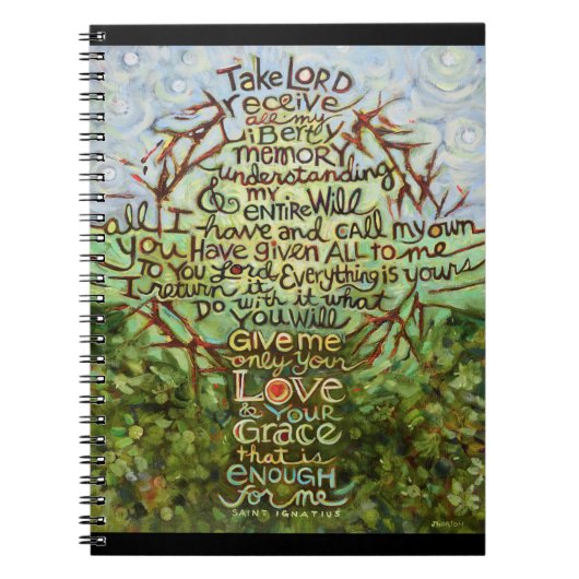 Prayer of St. Igatius Journal, bevestiging cadeau Notitieboek (Voorkant)